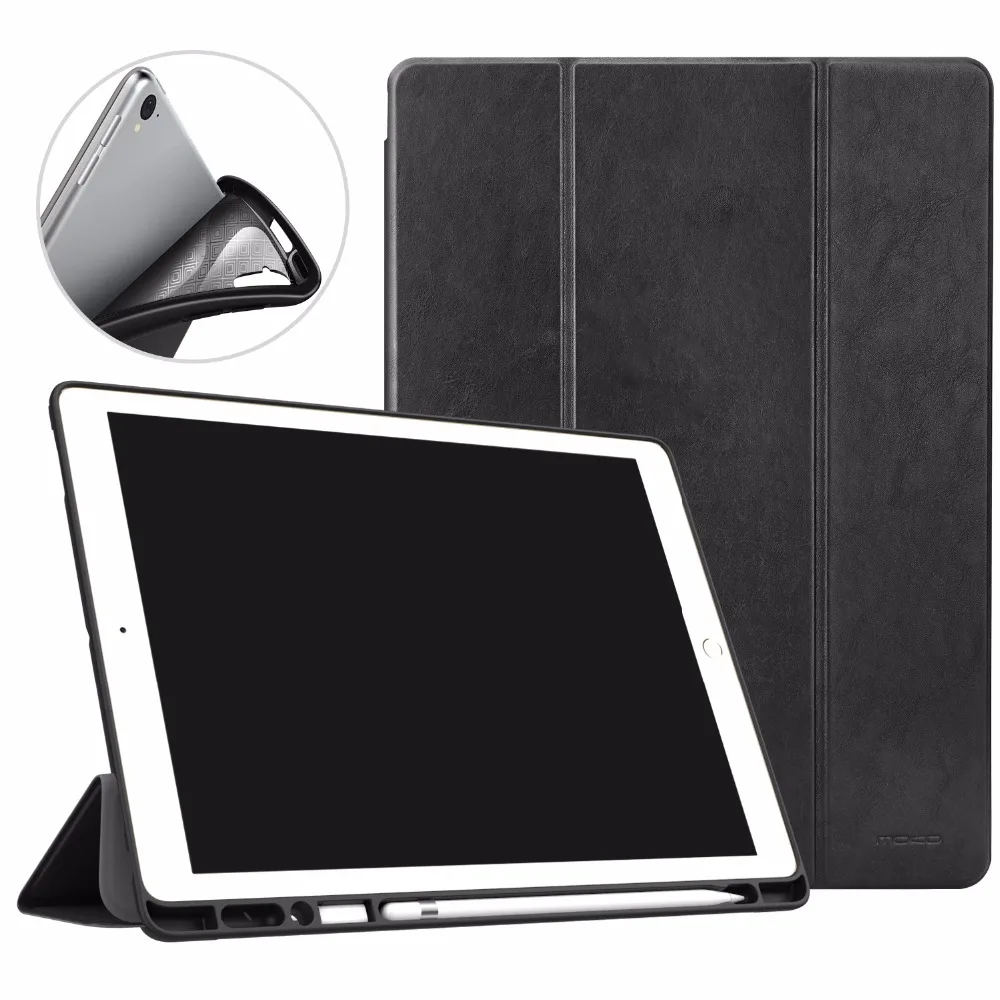 Najtaniej MoKo etui do ipada Pro 12.9 2017 2015 z Apple pojemnik na ołówki Slim lekki inteligentne etui obudowa z podstawką etui z Auto Wake