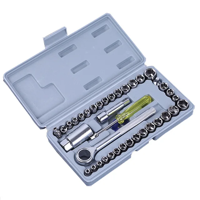 

40PCS carbon steel SCREWdriver SET BOX maintenance HAND TOOL multi tools SET OF KEY DICE DIE