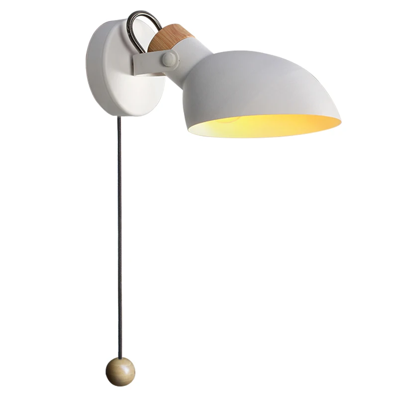  Nordic Indoor Led Angle Adjustable Wall Lamp Fixture With Switch Modern Bedside Room Reading Lights - 32962879323