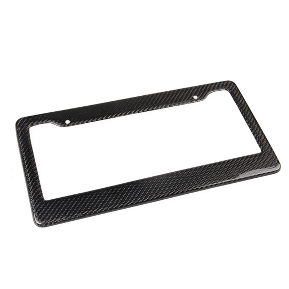 

Dewtreetali New 2pcs Front Rear Carbon Fiber Look USA/Canada License Plate Frame Tag Cover Holder for Auto Truck Vehicles