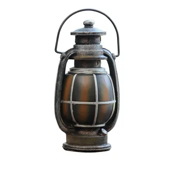 

European Retro Old Kerosene Lamp Piggy Bank Figurines Resin Craft Ornaments Living Room Office Desktop Decorations Classic Gifts