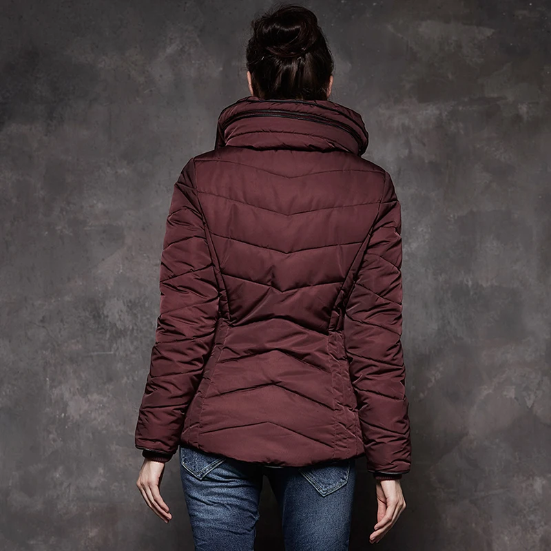 6713 Manteaux Solide Col Épais Laine Fermeture Femme Femelle pink Red Jacketds D'hiver Parkas Doublure Yellow Chaud Stand Wma story dark 2018 Glo Casual Éclair xwOnfHA
