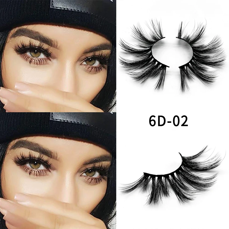

Shozy 6D 25mm Faux Mink Eyelashes Handmade Natural Fake Lashes Long maquiagem False Eyelashes extension cilios-6D-01