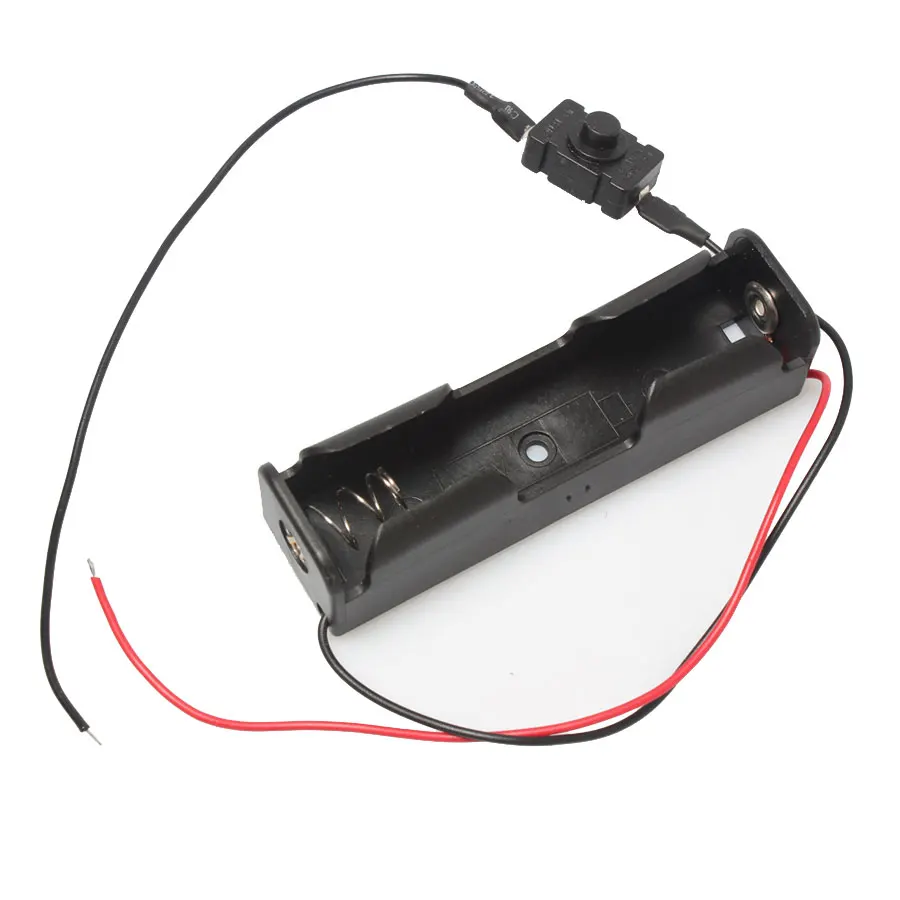 

1*18650 3.7V Battery Box With Protective Board Battery Storage Box Cases ON/OFF Switch Wire Lead for 3.7V 1 x 18650 Battery