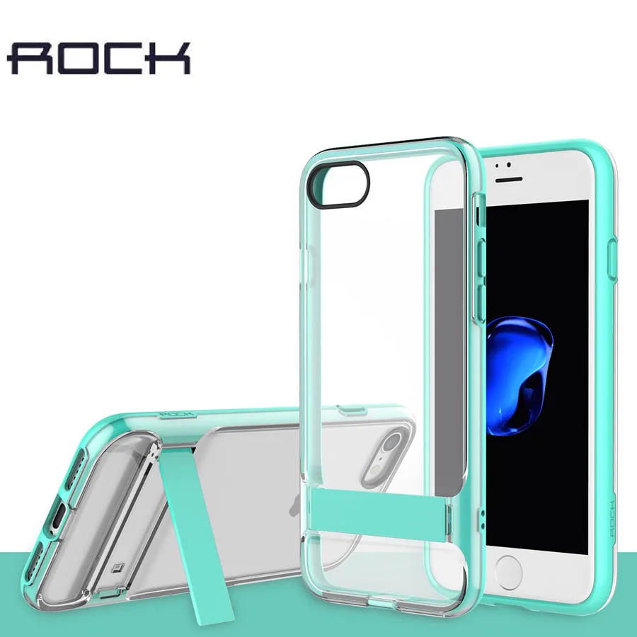 

Rock Case For iPhone 7 7 Plus Royce Series with kickstand TPU+PC Transparent Phone case for iPhone 7 plus phone coque luxury