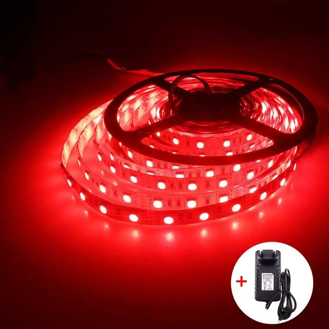CHINCOLOR LED Strip 5050 Set 5M 300Led ip30 SMD Light 12V RGB with 44Key RGB Controller and 3A Power Adapter red blue white (8)