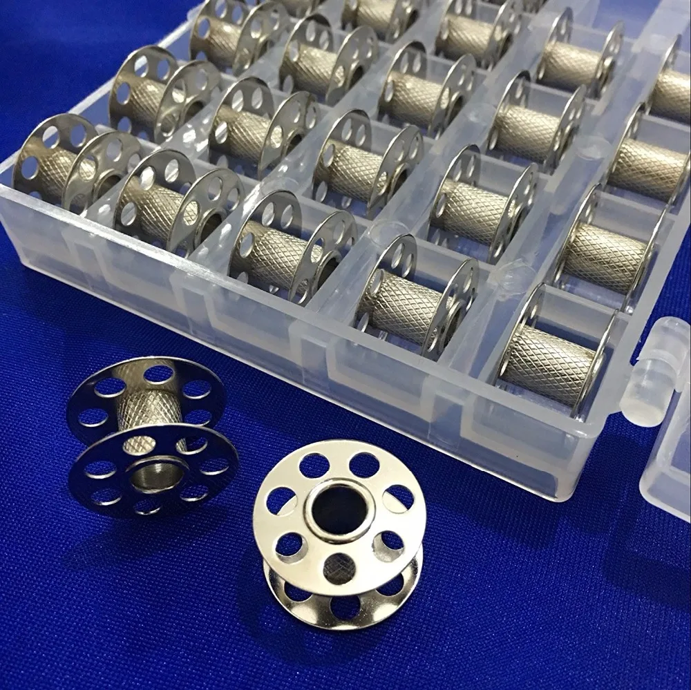 25PCS Metal BOBBINS With clear Box 0115367000 B Alt 0015367200