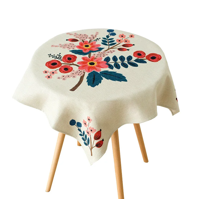 

Creative Round Table Cloth Pastoral style Printed Cloth Restaurant TV Cabinet Tea Table Cloth Bedside Cabinet Cover