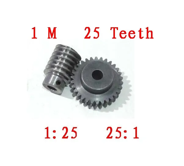 Household appliances gear/1M 25T reduction ratio125 steel worm gear