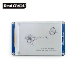 RealQvol 4,3 дюймов e-paper UART модуль последовательный интерфейс электронная бумага дисплей 4 серый уровень отображения, разрешение 800x600