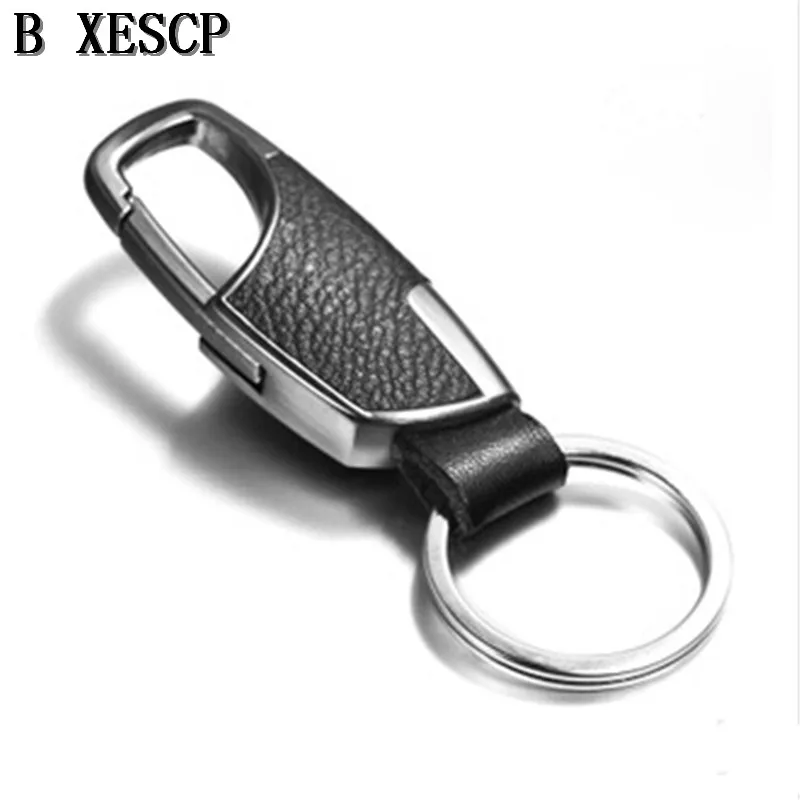 BXESCP кожаный брелок-модный металлический брелок кожаный поясной подвесной автомобиль брелок для ключей творческое персональные подарки для мужчин