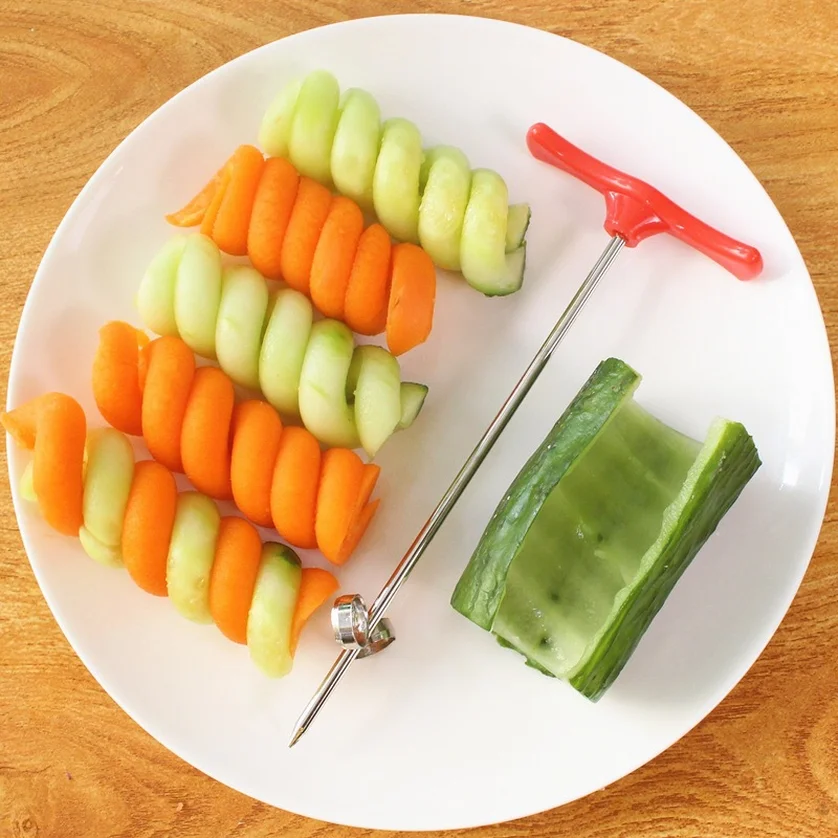 

1pcs Vegetables Spiral Knife Carving Tool Potato Carrot Cucumber Salad Chopper Manual Spiral Screw Slicer Cutter Spiralizer