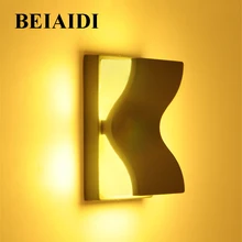BEIAIDI 3 Вт 6 Вт настенный светильник для коридора s алюминиевый светодиодный настенный светильник IP65 забор крыльца настенный светильник на открытом воздухе для виллы во дворе прихожей настенные лампы