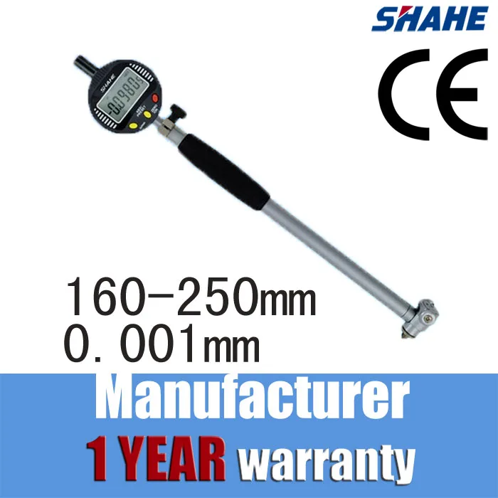 

high accuracy 160-250 digital bore gauge hole diameter measure gauge digital indicator bore measurement 0.001 mm