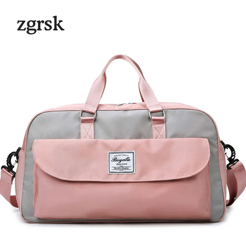 

Women Travel Weekend Bag Organizer Panelled Big Overnight Travelling Bags And Carry On Luggage For Nylon Duffle Bag Weekender