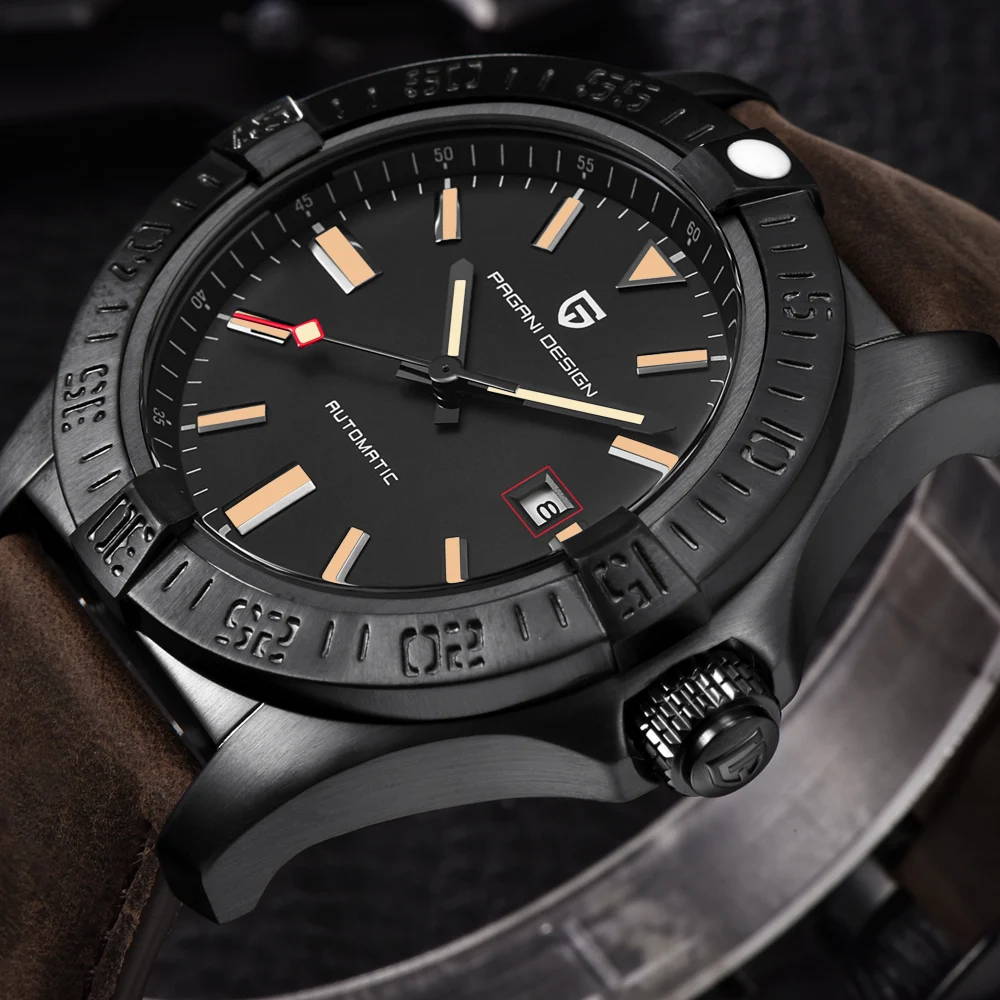 PAGANI Дизайн лучший бренд новые мужские классические механические часы водонепроницаемые 30 м из натуральной кожи роскошный большой циферблат автоматические часы