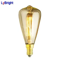 E14 40 Вт ST48 лампа накаливания AC 110 В/220 В Глобусы Ретро Эдисон лампочка украшения Стиль