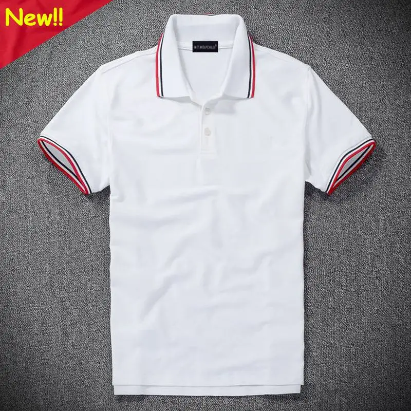 High quality 2019 Summer men's short sleeve polos shirts casual cotton