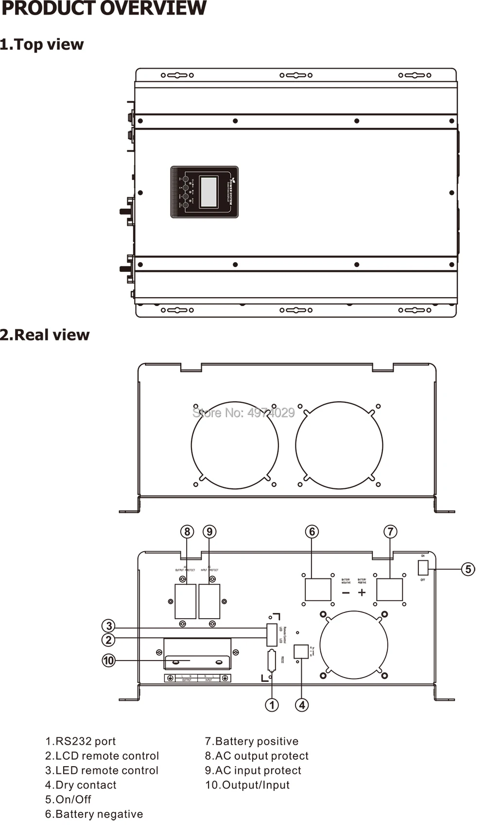 10 кВт UPS инвертор с усилитель 30 кВт DC 48V96V к AC220V230V240V с зарядным устройством переменного тока можно установить на стену