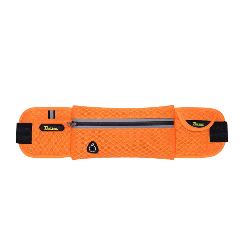 Противоугонная тонкая Беговая упаковка для мобильного телефона нагрудная поясная сумка нейлоновая спортивная сумка наружная тренировка, Бег Сумки 14 цветов TLH353 - Цвет: Orange