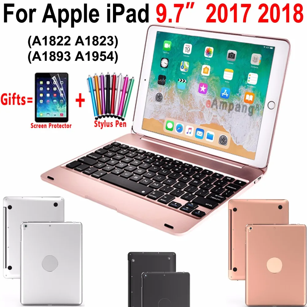 

Flip Smart Bluetooth Keyboard Cover Case for Apple New iPad 9.7 2017 2018 A1822 A1823 A1893 A1854 5th 6th Generation Case Funda