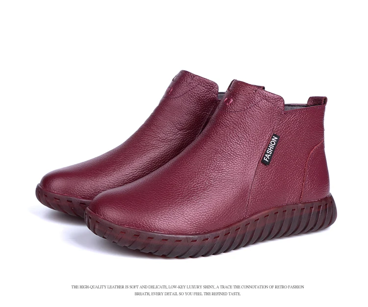 DRKANOL/зимние женские ботинки; ботильоны на плоской подошве; повседневные теплые хлопковые ботинки высокого качества из натуральной кожи с круглым носком и мягкой подошвой