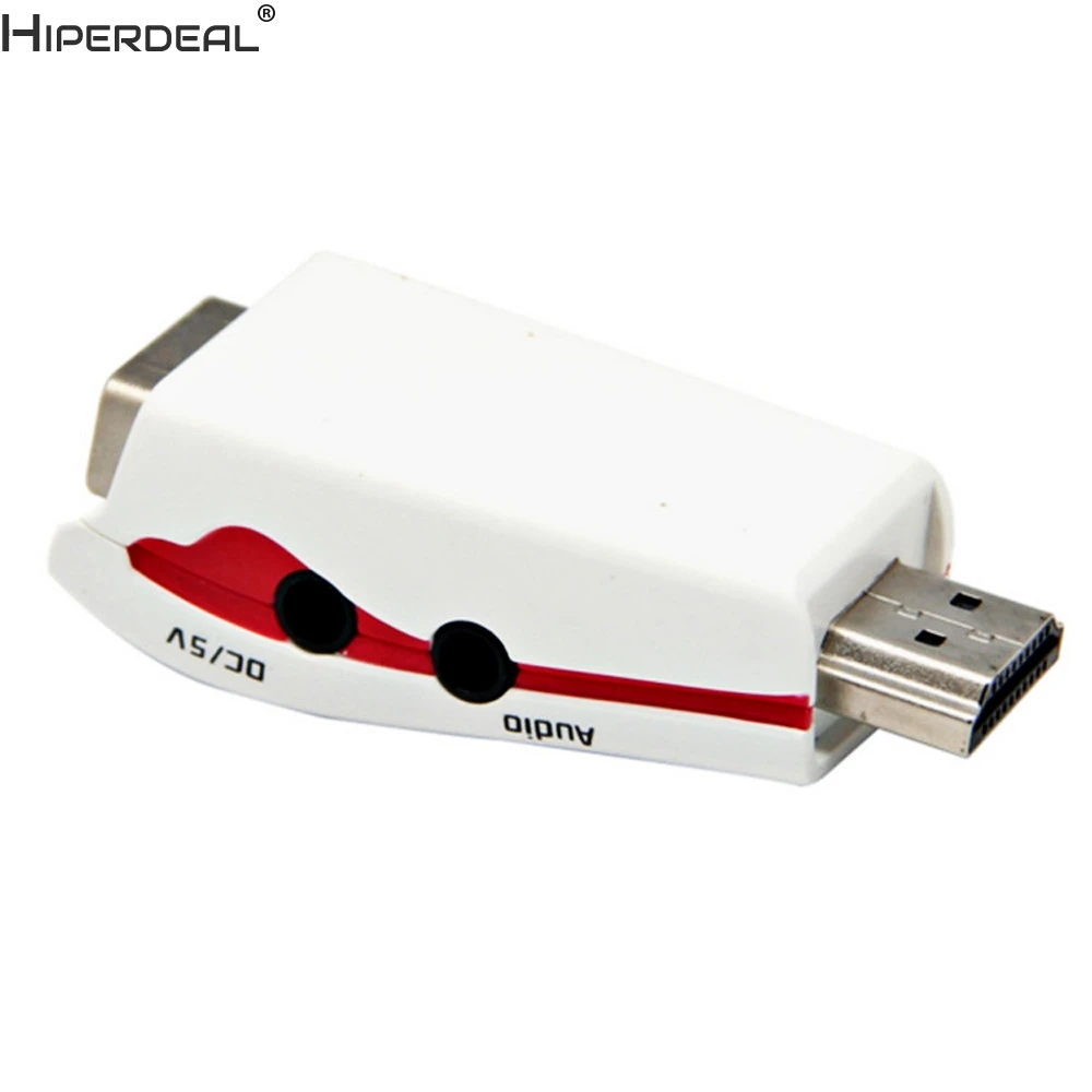 HIPERDEAL 1080P HDMI мужчин и женщин VGA видео конвертер адаптер+ USB мощность аудио кабель PC Oct27