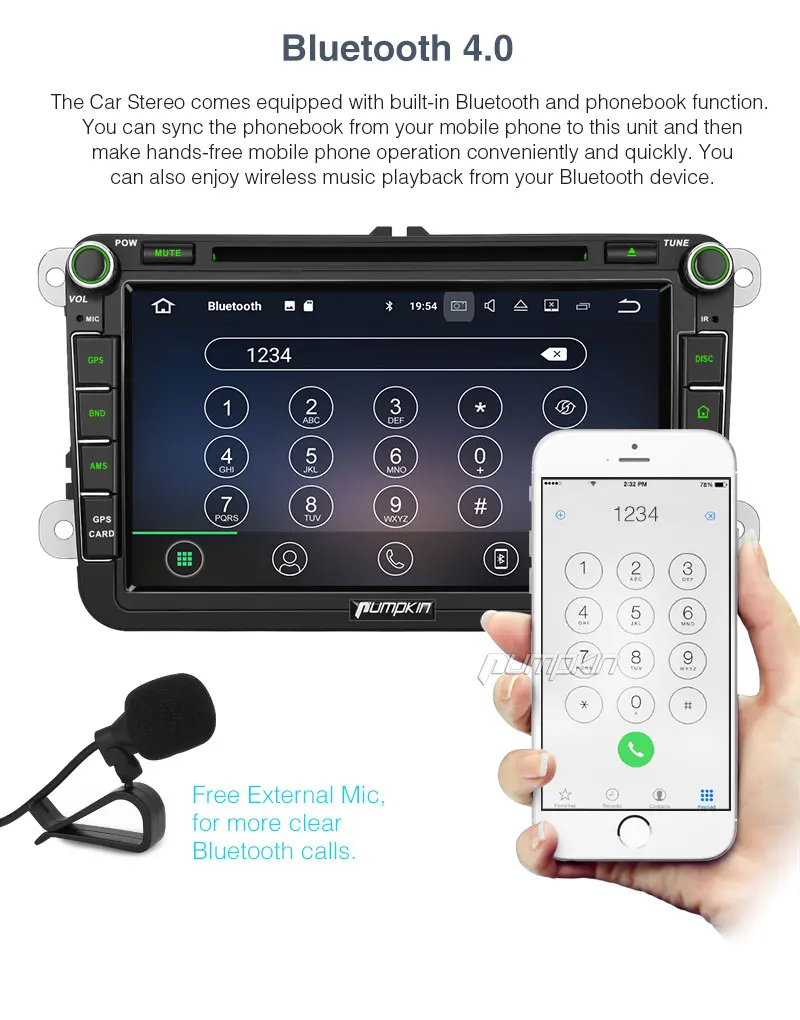 Top Pumpkin2 Din 8"Android 7.1 Car Multimedia DVD Player For VW/Skoda/Golf GPS Navigation Quad-core Car Stereo Wifi Radio Headunit 15 Top Pumpkin2 Din 8"Android 7.1 Car Multimedia DVD Player For VW/Skoda/Golf GPS Navigation Quad-core Car Stereo Wifi Radio Headunit 15