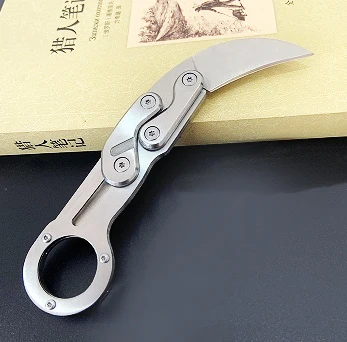 Механический коготь нож в виде лапы Morphing karambit Открытый EDC инструмент для выживания для кемпинга высокая твердость многофункциональная полная сталь cl - Цвет: White