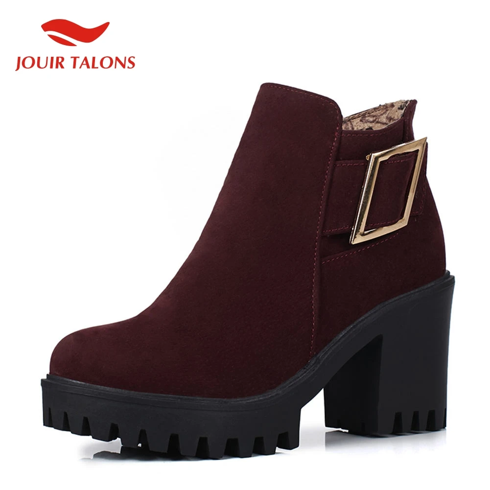 

Plus Size 43 Best Quality Platform Chunky High Heel Ankle Boots Woman Shoes Fashion Shoes Woman Boots Women Shoes