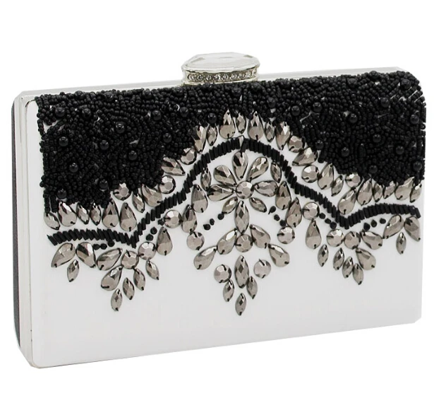 Buy Women Black Clutch Wedding Bags Female Vintage