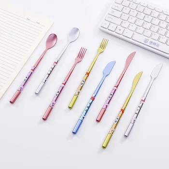 

48 pcs/lot Tableware gel pen Cute 0.5mm neutral pen Escolar school writing supplies stationery gift