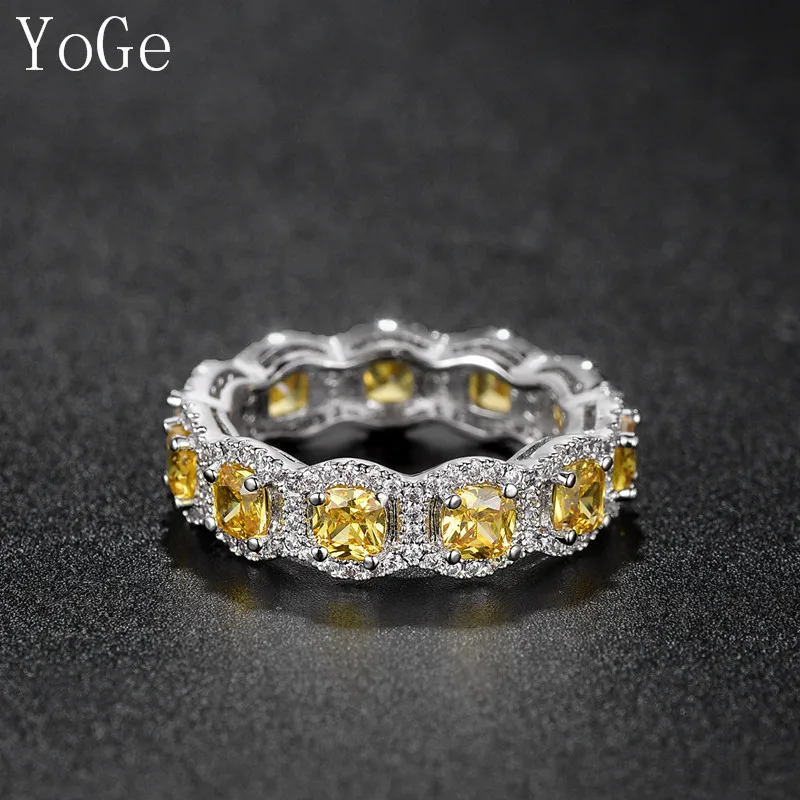 

YoGe statement Jewellery, R3528Y Fashion AAA CZ fully- jewelled square stone Party&Anniversary&wedding Women's ring