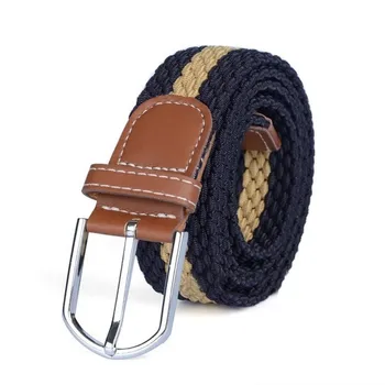 

Free shipping men buckle thickening canvas belts elastic lengthen military men causal women belt 145 cm length plus long