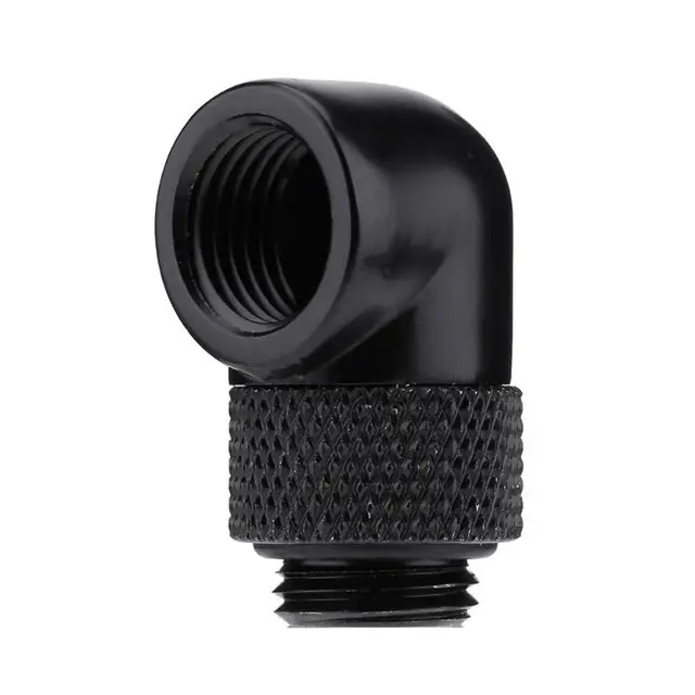 Best Value G1/4 Inner Thread 90 Degree Rotating Water Cooling Tube Adapter Connector for Computer Components PC Water Cooling Accessories