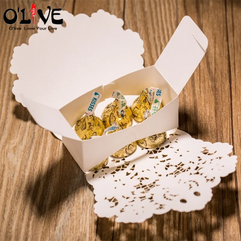 50 шт коробка конфет Babyshower Подарочная шоколадный бонбоньерка картон свадебные