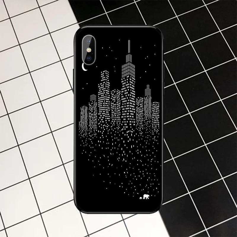 Черный астрологический воздушный шар чехол для телефона Apple iPhone 8 7 6 6S Plus X XS MAX 5 5S SE