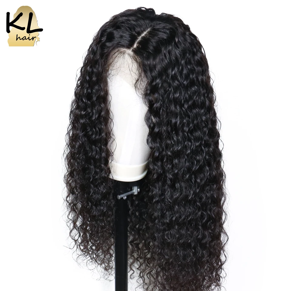 

KL Curly 360 Lace Frontal Wig With Baby Hair Pre Plucked 150% Brazilian Remy Human Hair Wigs For Black Women Bleached Knots