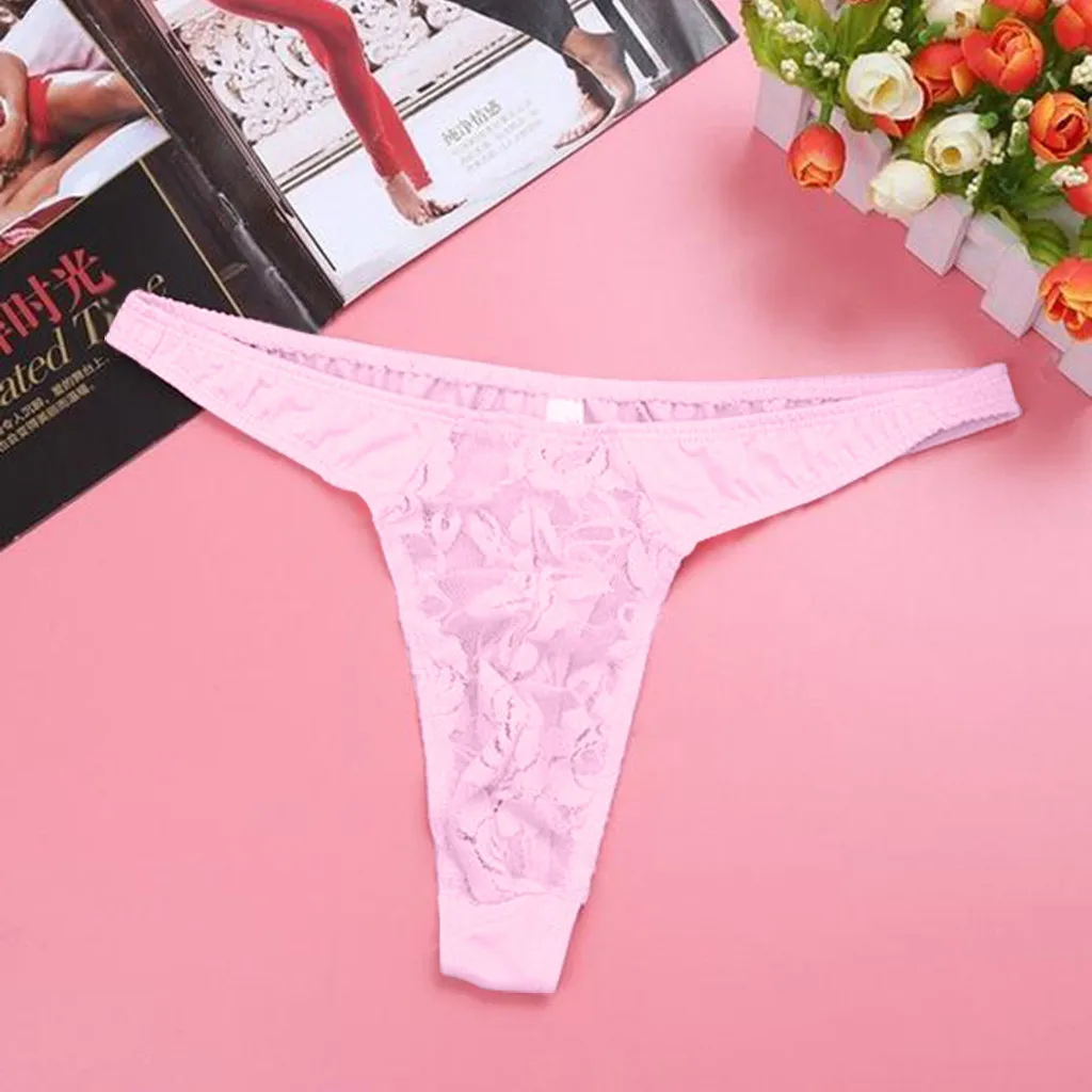 Сексуальное нижнее белье горячее эротическое мужское Sissy кружевные стринги с