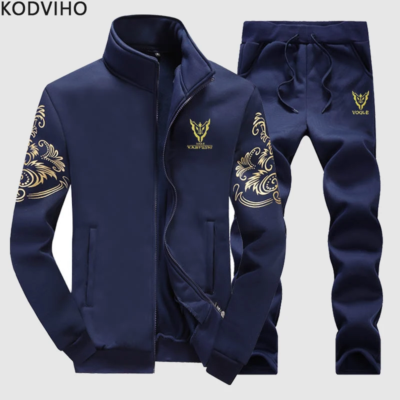 

Tracksuit Men Casual Streetwear Track Suit Mens Warm Sportwear Tracksuits 2 Piece Sweat Suits Fashion Sweatpants Set Esofman 4XL