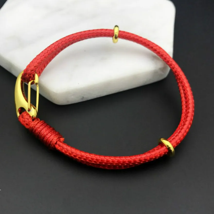 

1 Pcs Sell handwork weaving Chain & Link Bracelets Leather cord String Bracelet Lucky Red Handmade Rope for Women Men Bracelet