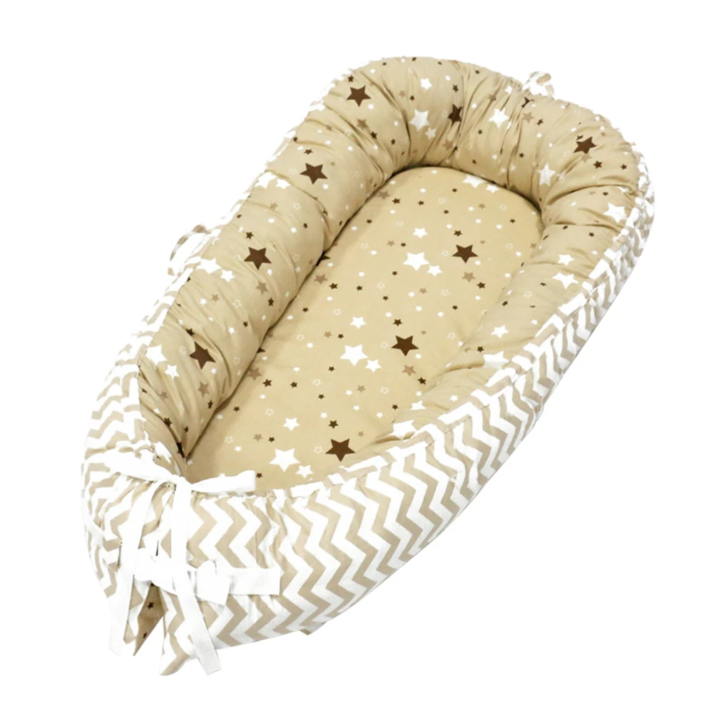 

Nursery Travel Crib Infant Baby Nest Bed Comfortable Portable Cotton Blended Multifunctional Washable Removable Soft Toddler