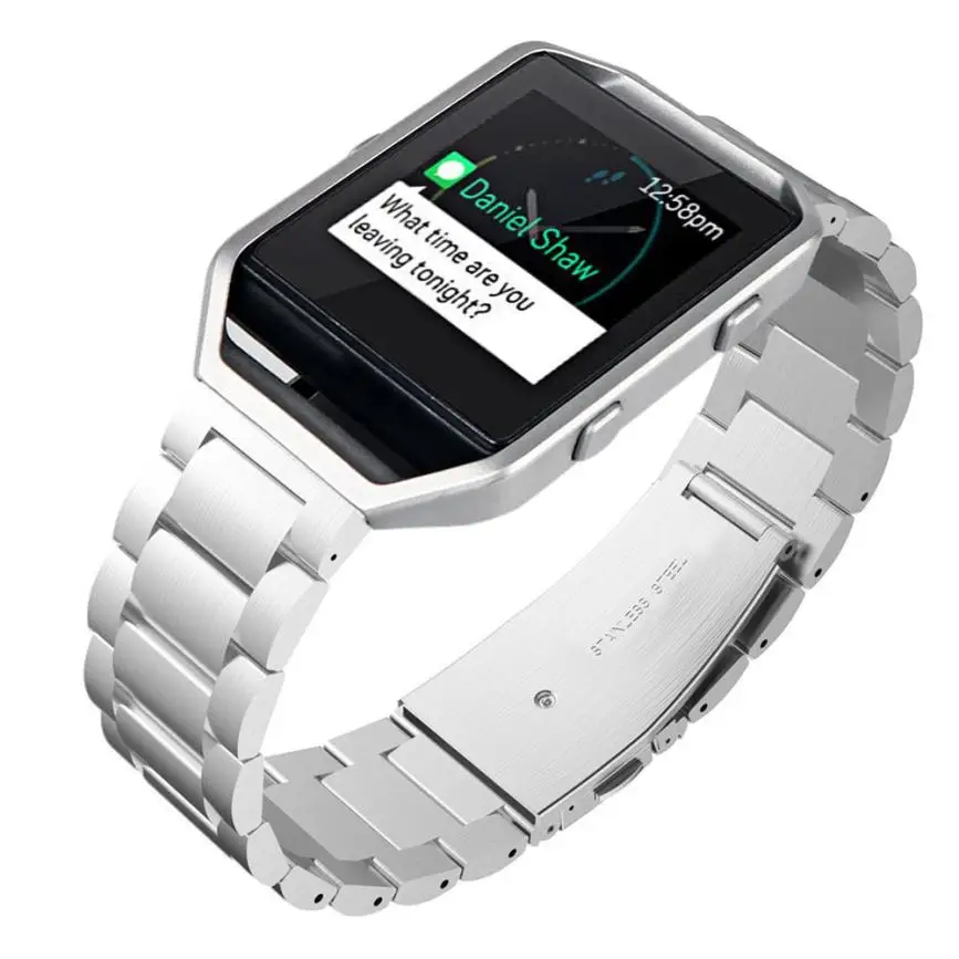 Beauty Mo 2017 новейшая классика для Fitbit Blaze Смарт часы Stailess стальной браслет ремешок |