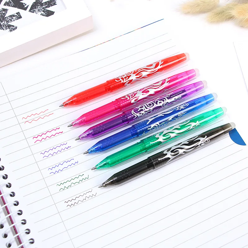 

8 colores para elegir 0.5mm Kawaii Pilot Erasable Pen Magic Gel Pen School School Supplies de escritura de escritorio