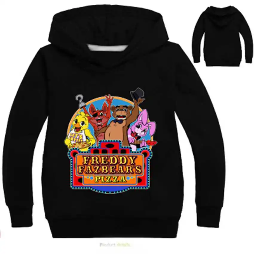 Весенние толстовки с капюшоном Five Nights At футболки для девочек детская кофта