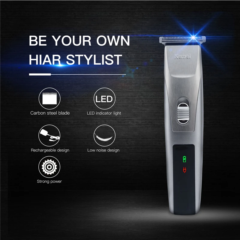 Rechargeable Hair Trimmer LED Super Quiet Powerful Hair Clipper Grooming Cutter Sharp Steel Blade Electric Haircut Machine P42 Rechargeable Hair Trimmer LED Super Quiet Powerful Hair Clipper Grooming Cutter Sharp Steel Blade Electric Haircut Machine P42
