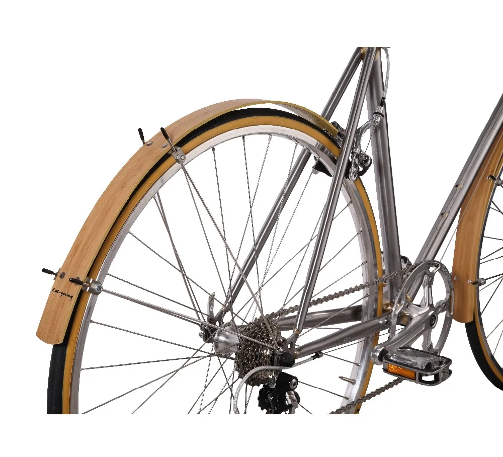 US $59.00 Flat Fender Bamboo Wood Vintage Retro Classic Bike For Mtb 20 24 26 700c City Bike Width 45mm Front Wheel And Rear Wheel