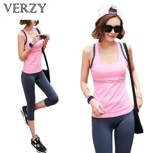 Розовый спортивный костюм Для женщин Йога набор спандекс Новые из двух частей костюм Tight Спортивный жилет+ спортивные брюки дышащий Фитнес Indoor