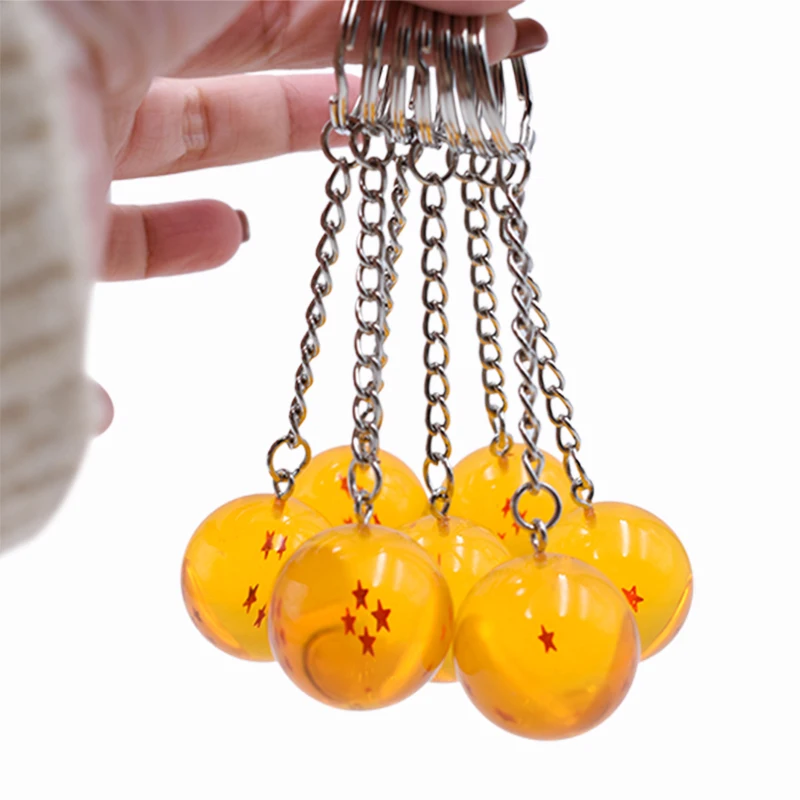 

7Pcs Set Dragon Ball Z PVC Figures Kids Toys Keychain Anime DBZ 1-7 Star Crystal Ball Key Chain Keyrings Collection Toy Gift