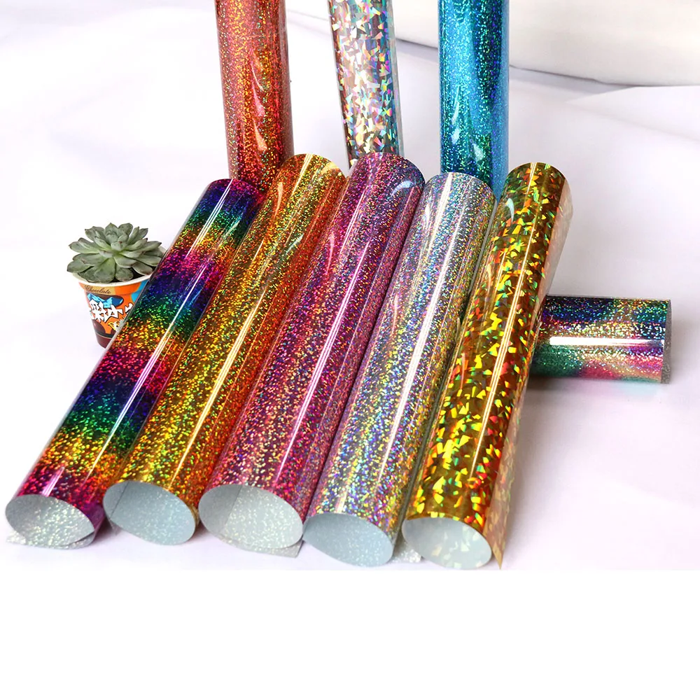 

hOLOGRAPHIC Heat Transfer Vinyl Iron-on T-Shirt Garment Textile Film Cutting Film 20''x12''